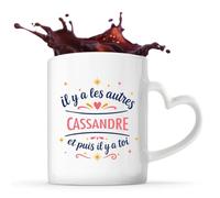 Tasse avec Poignée en Forme de Cœur Cassandre les autres et toi Mug