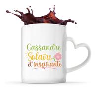 Tasse avec Poignée en Forme de Cœur Cassandre Solaire Inspirante Mug