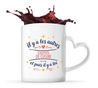 Tasse avec Poignée en Forme de Cœur Cheffes de cuisine les autres et toi