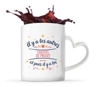 Tasse avec Poignée en Forme de Cœur Cheffes de projet les autres et toi