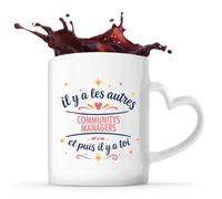 Tasse avec Poignée en Forme de Cœur Communitys Managers les autres et toi