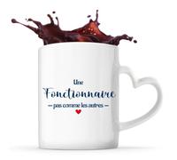 Tasse avec Poignée en Forme de Cœur Fonctionnaire pas comme les autres Mug