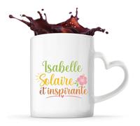 Tasse avec Poignée en Forme de Cœur Isabelle Solaire Inspirante Mug