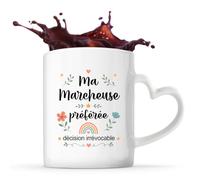 Tasse avec Poignée en Forme de Cœur Marcheuse préférée Mug pour Femme
