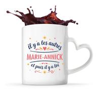 Tasse avec Poignée en Forme de Cœur Marie-Annick les autres et toi Mug