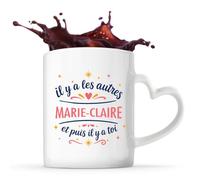 Tasse avec Poignée en Forme de Cœur Marie-Claire les autres et toi Mug