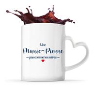 Tasse avec Poignée en Forme de Cœur Marie-Pierre pas comme les autres Mug