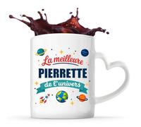 Tasse avec Poignée en Forme de Cœur Meilleure Pierrette de l'univers Mug