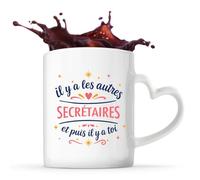 Tasse avec Poignée en Forme de Cœur Secrétaires les autres et toi Mug