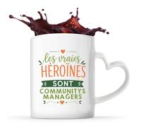 Tasse avec Poignée en Forme de Cœur Vraies Héroines Communitys Managers