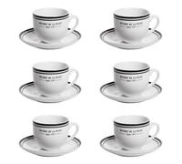 Tasse avec soucoupe Bistrot 22 cl (lot de 6) Table passion