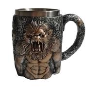 Tasse avec visage de singe - Tasse à café Raging Ape 400 ml, tasse animal nouveau | Tasse Wild Beast pour papa, hommes, cadeau, extérieur, camping, thé, café, whisky, pique-nique, fête, jeu d'alpes