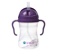 Tasse B.Box avec paille lestée et poignées faciles à saisir. Bouteille d'eau réutilisable pour bébé avec couvercle rabattable.