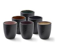 Bitz Set de 6 tasses à expresso en grès 10 cl Passe au lave-vaisselle