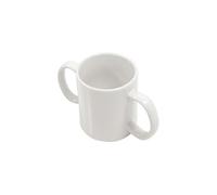 Tasse blanche en céramique à deux poignées VM922J