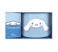 Tasse bleue Cinnamoroll sous licence officielle Sanrio Hello Kitty & Friends 400 ml Grande tasse à café en céramique pour thé et chocolat chaud, cadeau kawaii pour filles, femmes, adolescentes