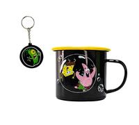 SpongeBob Squarepants Tasse Bob l'éponge avec porte-clés, Bob l'éponge et Patrick avec des bulles de savon, Offizielle Merch