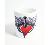 Tasse Bon Jovi en Céramique Blanche de 350 ml - Rond, Classique, Réutilisable - Passe au Micro-ondes et au Lave-vaisselle pour Noël