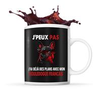 Tasse Bouledogue Français j'ai déjà des plans | Mug Café Thé Idée Cadeau humour mignon pour propriétaire de chien