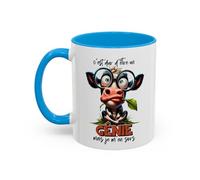 Tasse C’est Dur D’Être Un Génie Mais Je M’En Sors - Mug Humour Vache Drôle 325ml