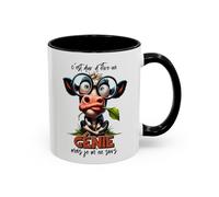 Tasse C’est Dur D’Être Un Génie Mais Je M’En Sors - Mug Humour Vache Drôle 325ml