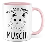 Tasse cadeau chat Dites encore une fois chatte, tasse à café chat amour animal de compagnie humour collègue amie idée cadeau bureau café bureau tasse partenaire femme équipe tasse à café tasse à café