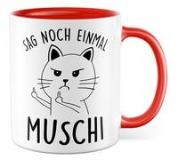 Tasse cadeau chat Dites encore une fois chatte, tasse à café chat amour animal de compagnie humour collègue amie idée cadeau bureau café bureau tasse partenaire femme équipe tasse à café tasse à café