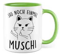 Tasse cadeau chat Dites encore une fois chatte, tasse à café chat amour animal de compagnie humour collègue amie idée cadeau bureau café bureau tasse partenaire femme équipe tasse à café tasse à café