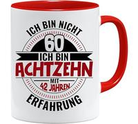 Tasse cadeau d'anniversaire de 60 ans avec inscription « Ich Bin Nicht 30 Ich Bin 18 » avec 42 ans d'expérience | Idée cadeau d'anniversaire | Cadeaux pour papa | Tasse de grand-père | Idée cadeau
