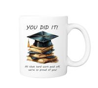 Tasse cadeau de remise de diplôme Excellent présent pour GCSE, A-Levels ou tout examen, Mortier Board