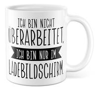 Tasse Cadeau de Travail Je ne suis pas retravaillé, je suis juste dans l'écran de chargement., Tasse à café Work Workloading Coffee Bureau Collègues, Idée Cadeau Sarcasme Meme Drôle Tasse à café