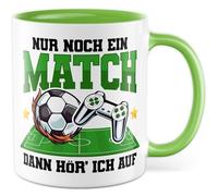 Tasse cadeau humoristique « Nur noch ein Match » - Alors je t'arrête - Idée cadeau Humour Gaming Level Match Joueur sur Internet Tasse à café