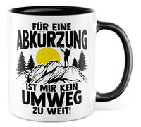 Tasse cadeau humoristique Pour un raccourci, je n'ai pas de détour trop loin ! - Tasse à café idée cadeau humour détermination travail tasse de bureau