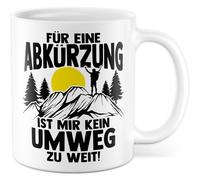 Tasse cadeau humoristique Pour un raccourci, je n'ai pas de détour trop loin ! - Tasse à café idée cadeau humour détermination travail tasse de bureau