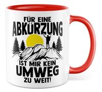 Tasse cadeau humoristique Pour un raccourci, je n'ai pas de détour trop loin ! - Tasse à café idée cadeau humour détermination travail tasse de bureau