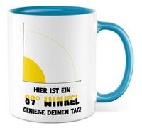 Tasse Cadeau Mathématiques Voici un angle de 89°. Profitez de votre journée ! Tasse à café Mathématiciens Science Recherche Idée Cadeau Bureau Enseignant Sarcasme Meme Signe Drôle Tasse à café