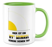 Tasse Cadeau Mathématiques Voici un angle de 89°. Profitez de votre journée ! Tasse à café Mathématiciens Science Recherche Idée Cadeau Bureau Enseignant Sarcasme Meme Signe Drôle Tasse à café