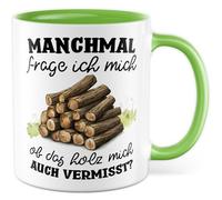 Tasse cadeau menuisier Parfois je me demande si le bois me manque aussi ? Tasse à café menuisier en bois extérieur bureau équipe de travail idée cadeau collègue ami père fils tasse à café