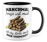 Tasse cadeau menuisier Parfois je me demande si le bois me manque aussi ? Tasse à café menuisier en bois extérieur bureau équipe de travail idée cadeau collègue ami père fils tasse à café