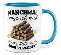 Tasse cadeau menuisier Parfois je me demande si le bois me manque aussi ? Tasse à café menuisier en bois extérieur bureau équipe de travail idée cadeau collègue ami père fils tasse à café