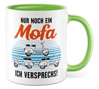 Tasse cadeau mobylette avec inscription « Nur noch ein Mofa ich versprechs », idée cadeau, mobylette, amateur de mobylette, tasse à café, tasse humoristique