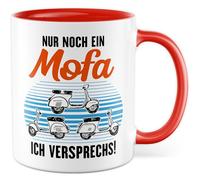 Tasse cadeau mobylette avec inscription « Nur noch ein Mofa ich versprechs », idée cadeau, mobylette, amateur de mobylette, tasse à café, tasse humoristique