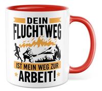 Tasse cadeau pompier : votre chemin d'évasion est mon chemin vers le travail - Tasse à café pompier - Profession - Sauvetage - Bureau - Équipe - Humour - Idée cadeau pour collègue, collègue, ami