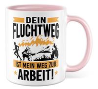 Tasse cadeau pompier : votre chemin d'évasion est mon chemin vers le travail - Tasse à café pompier - Profession - Sauvetage - Bureau - Équipe - Humour - Idée cadeau pour collègue, collègue, ami