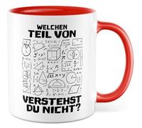 Tasse cadeau pour enseignant avec inscription en allemand - Cadeau Quelle partie de_____ Tu ne comprends pas ? - Tasse à café 330 ml en céramique - Tasse à café mathématique humour enseignante