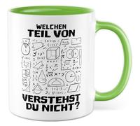 Tasse cadeau pour enseignant avec inscription en allemand - Cadeau Quelle partie de_____ Tu ne comprends pas ? - Tasse à café 330 ml en céramique - Tasse à café mathématique humour enseignante