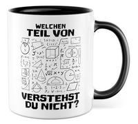 Tasse cadeau pour enseignant avec inscription en allemand - Cadeau Quelle partie de_____ Tu ne comprends pas ? - Tasse à café 330 ml en céramique - Tasse à café mathématique humour enseignante
