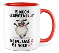 Tasse cadeau pour enseignant avec inscription en allemand « Mit mir muss man rechnen » - Tasse à café 330 ml en céramique - Maths, humour, enseignante, collègue de travail