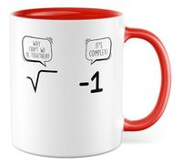 Tasse cadeau pour enseignant avec inscription en allemand « Why can't we be together - it's complex » - 330 ml - En céramique - Pour professeur, humour, professeur, collègue de travail