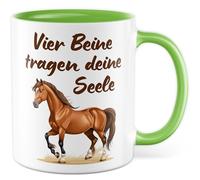 Tasse cadeau pour les amateurs de chevaux - Quatre jambes pour porter votre âme - Idée cadeau - Cavalier - Amour des chevaux - Idée cadeau - Pour cavalier - Amour des chevaux - Tasse à café